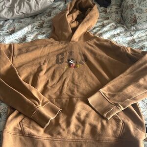 GAP Tan Hoodie with Disney Mickey Graphic - XXL